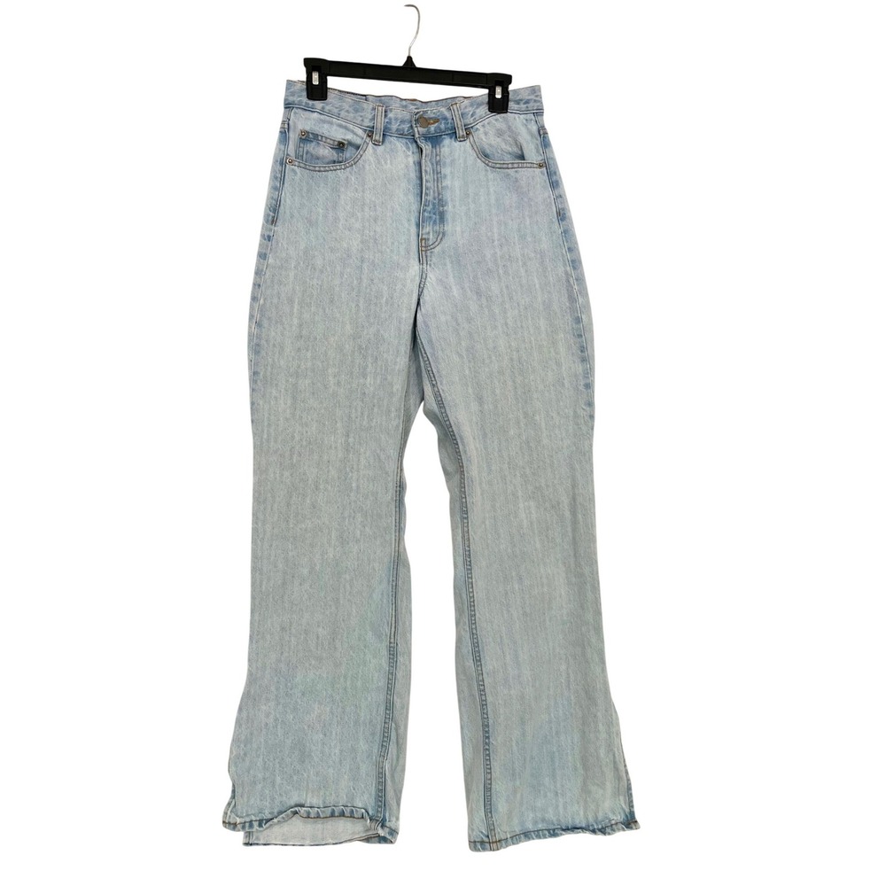 Dr. Denim Echo Shoe Cut Jeans Womens 29 Light Retro High Rise‎ Side Slit Hem